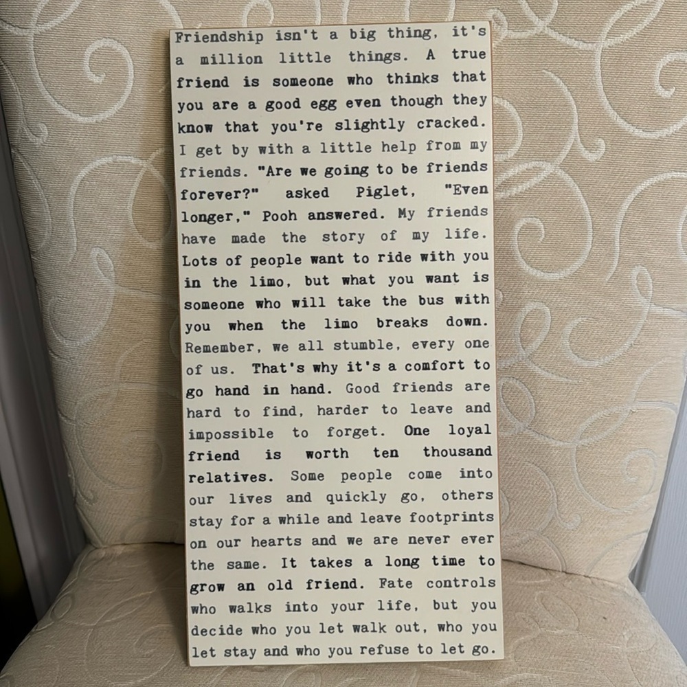 Friendship Quotes Hanging Plaque